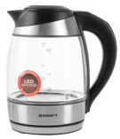 Чайник KRAFT KF-KG1804DBL черн./нерж./стекло
